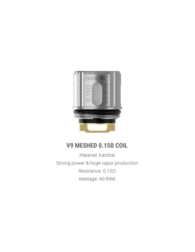 TecoVape RÉSISTANCES TFV9 0.15 OHMS - SMOK | PACK X5