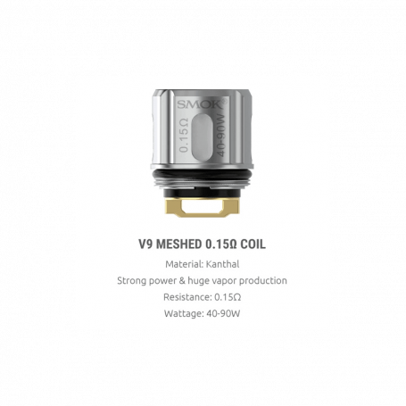 TecoVape RÉSISTANCES TFV9 0.15 OHMS - SMOK | PACK X5