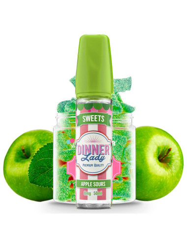 TecoVape E-LIQUIDE APPLE SOURS - SHORTFILL FORMAT - SWEETS BY DINNER LADY | 50 ML
