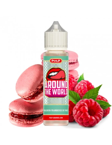 MACARON LAMPONE DI PARIGI E-LIQUIDO - AROUND THE WORLD BY PULP | 50 ML IN FLACONE 75 ML | TecoVape