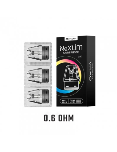Cartouches Nexlim OXVA | Pack x3 - Vape mesh MTL/RDL