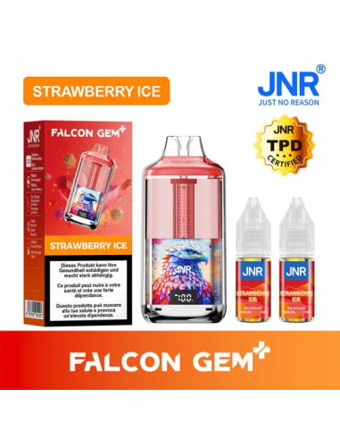 KIT FALCON GEM+ 30K – STRAWBERRY ICE – JNR | TecoVape