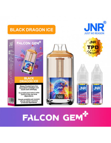 KIT FALCON GEM+ 30K – SCHWARZER DRACHE EIS – JNR | TecoVape