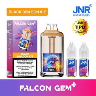KIT FALCON GEM+ 30K – SCHWARZER DRACHE EIS – JNR | TecoVape