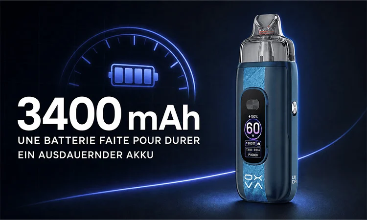 Batterie intégrée 3400 mAh du pod OXVA VPrime 2