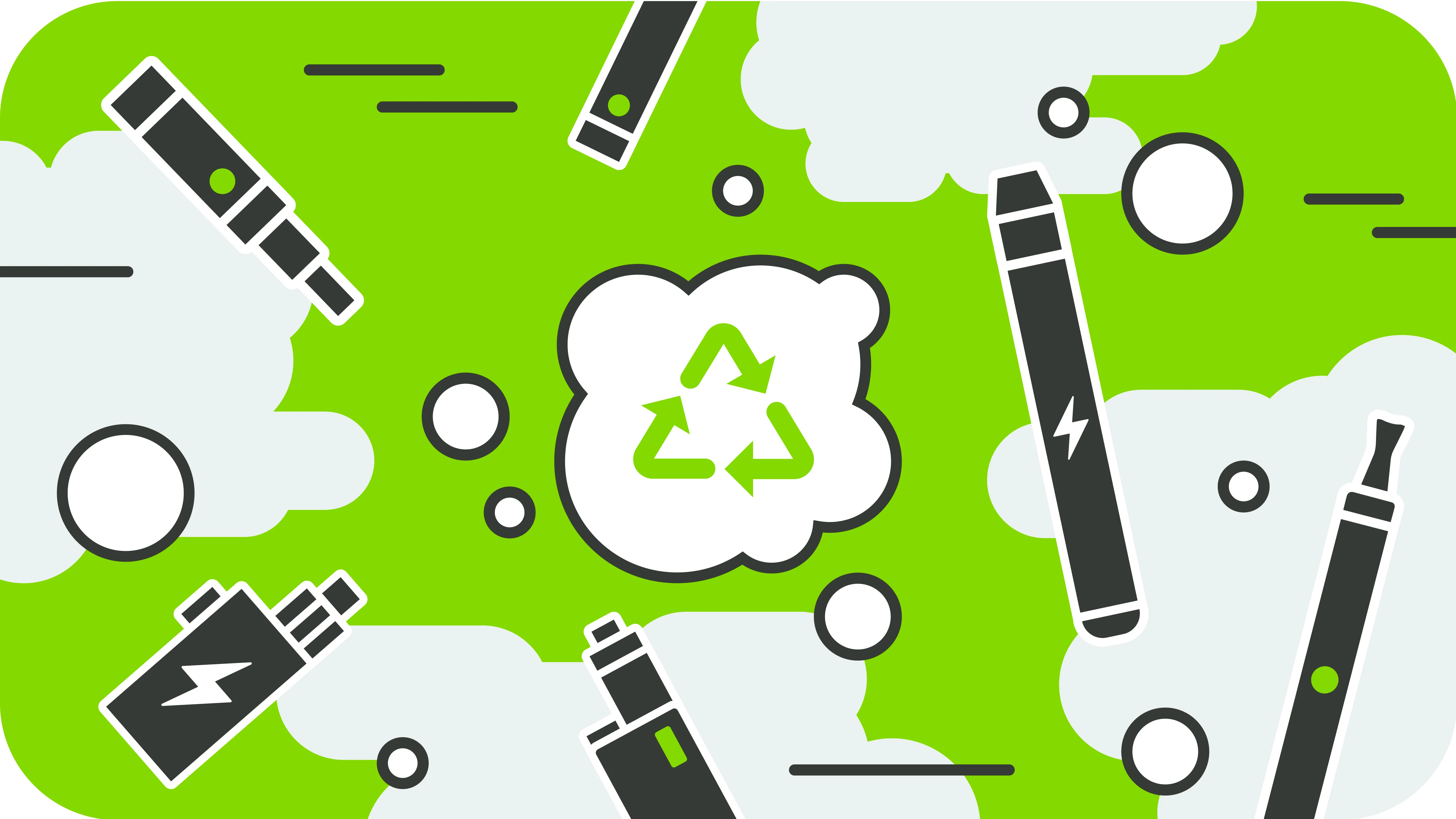 Composition d'une cigarette électronique recyclable