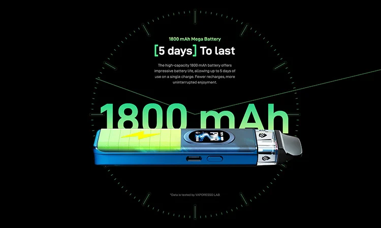 1800mAh Akku des XROS 6 Vaporesso
