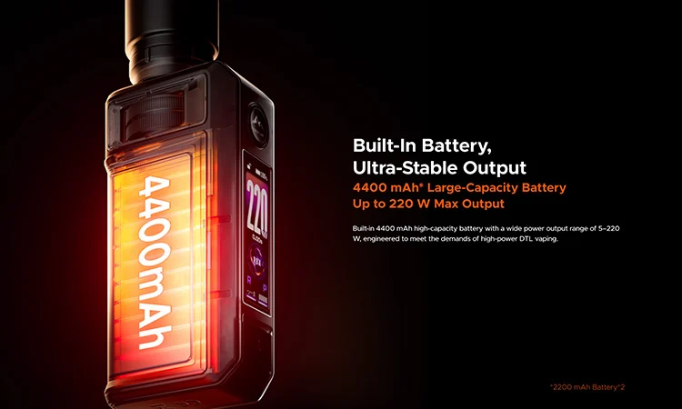 Batterie intégrée 4400 mAh du Kit Drag 6 Voopoo